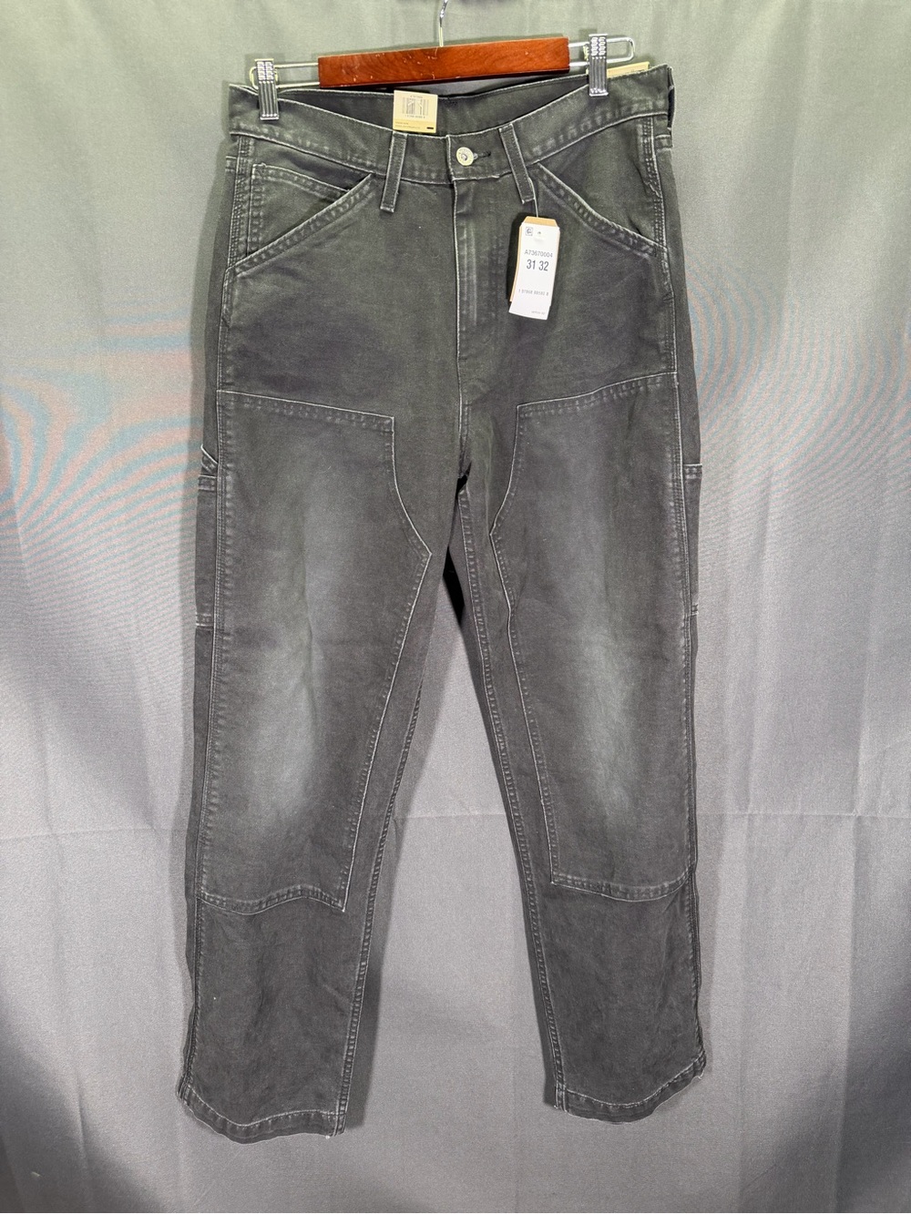 Levi's 568 Workwear Jeans Men's Size 31x32 Loose Straight Carpenter Washed Black